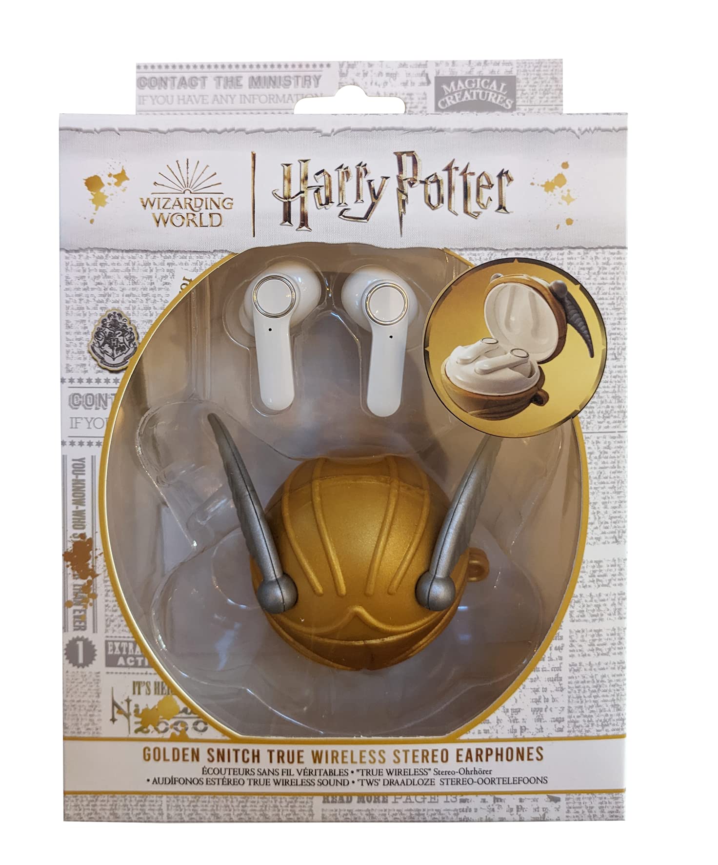 Écouteurs sans fil Harry Potter - Vif d'Or Écouteurs sans fil Harry Potter - Vif d'Or